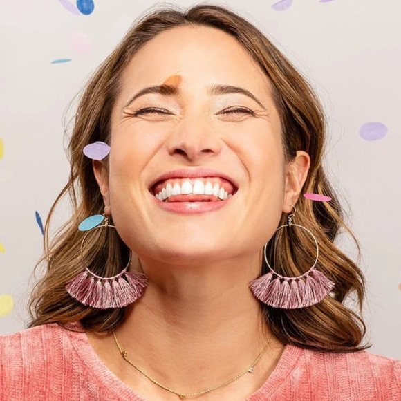 Wilde Carnation Hoops in Mauve - Picture 2 of 6